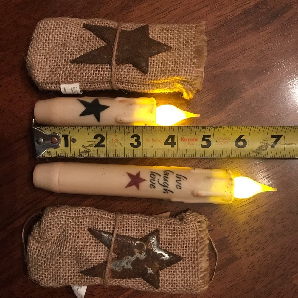 Primitive lighted Candles